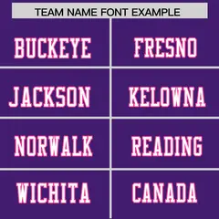 Purple Pink Shoulder Star Pattern Flag Football Jersey 3