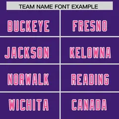 Purple Pink Side Stripe Authentic Football Jersey 3