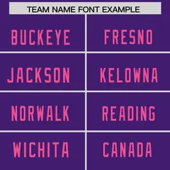 Purple Pink Square Neckline Football Jersey 3