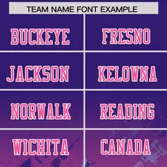 Purple Pink Star Gradient Flag Football Jersey 3