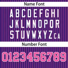 Purple Pink Stripe Authentic Pullover Baseball Jersey 4