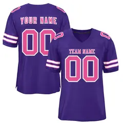 Purple Pink-White Classic Style Authentic Football Jersey 1