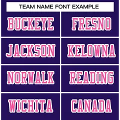 Purple Pink-White Classic Style Authentic Football Jersey 3