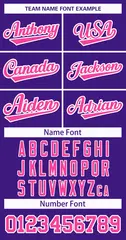 Purple Pink-White Classic Style Hockey Jersey 3
