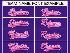 Purple Pink-White Classic Style Hockey Jersey 3