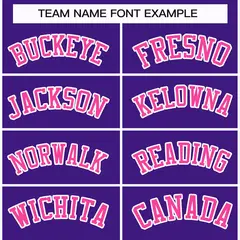 Purple Pink-White Classic Style Hockey Jersey 3
