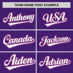 Purple Pink-White Color Block Authentic Baseball Jersey 3