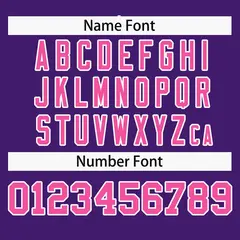 Purple Pink-White Full Button Baseball Jersey 4