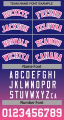 Purple Pink-White Gradient Stripe Fashion Baseball Jersey 3