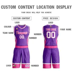 Purple Pink White Graffiti Lightning Basketball Jersey 3