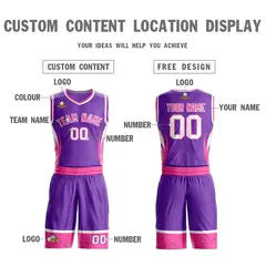 Purple Pink White Graffiti Lightning Basketball Jersey 3