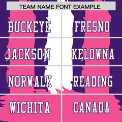 Purple Pink White Graffiti Pattern Flag Football Jersey 3