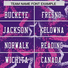 Purple Pink-White Star Graffiti Authentic Football Jersey 3