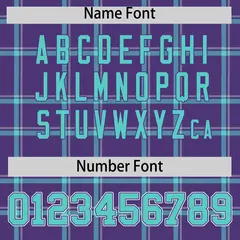 Purple Plaid Authentic Baseball Jersey 4