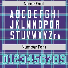 Purple Plaid Pattern Authentic Football Jersey 4
