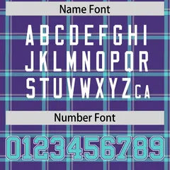 Purple Plaid Pattern Authentic Football Jersey 4