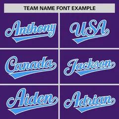 Purple Powder Blue Horizontal Stripe Pullover Baseball Jersey 3