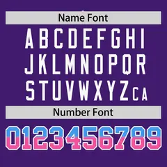 Purple Powder Blue Pink Gradient Side Baseball Jersey 4