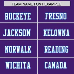 Purple Powder Blue Shoulder Star Pattern Flag Football Jersey 3