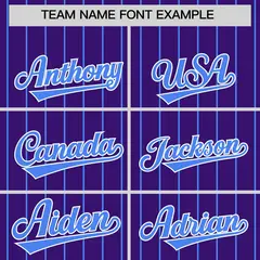 Purple Powder Blue Stripe Raglan Baseball Jersey 3