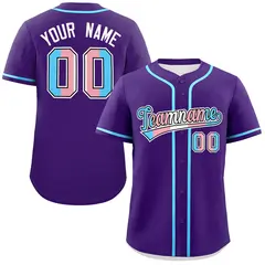 Purple Powder Blue Transgender Pride Month Baseball Jersey