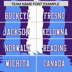 Purple Powder Blue White Graffiti Pattern Flag Football Jersey 3