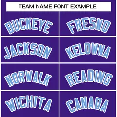Purple Powder Blue-White Raglan Varsity Full-Snap Letterman Jacket 3