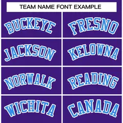 Purple Powder Blue-White Raglan Varsity Full-Snap Letterman Jacket 5
