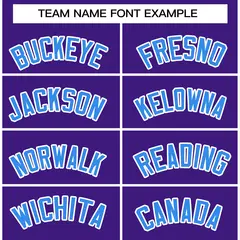 Purple Powder Blue-White Raglan Varsity Full-Snap Letterman Jacket 5