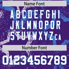 Purple Powder Blue-White Star Graffiti Football Jersey 4