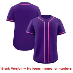 Purple Quick Dry Baseball Jersey 8