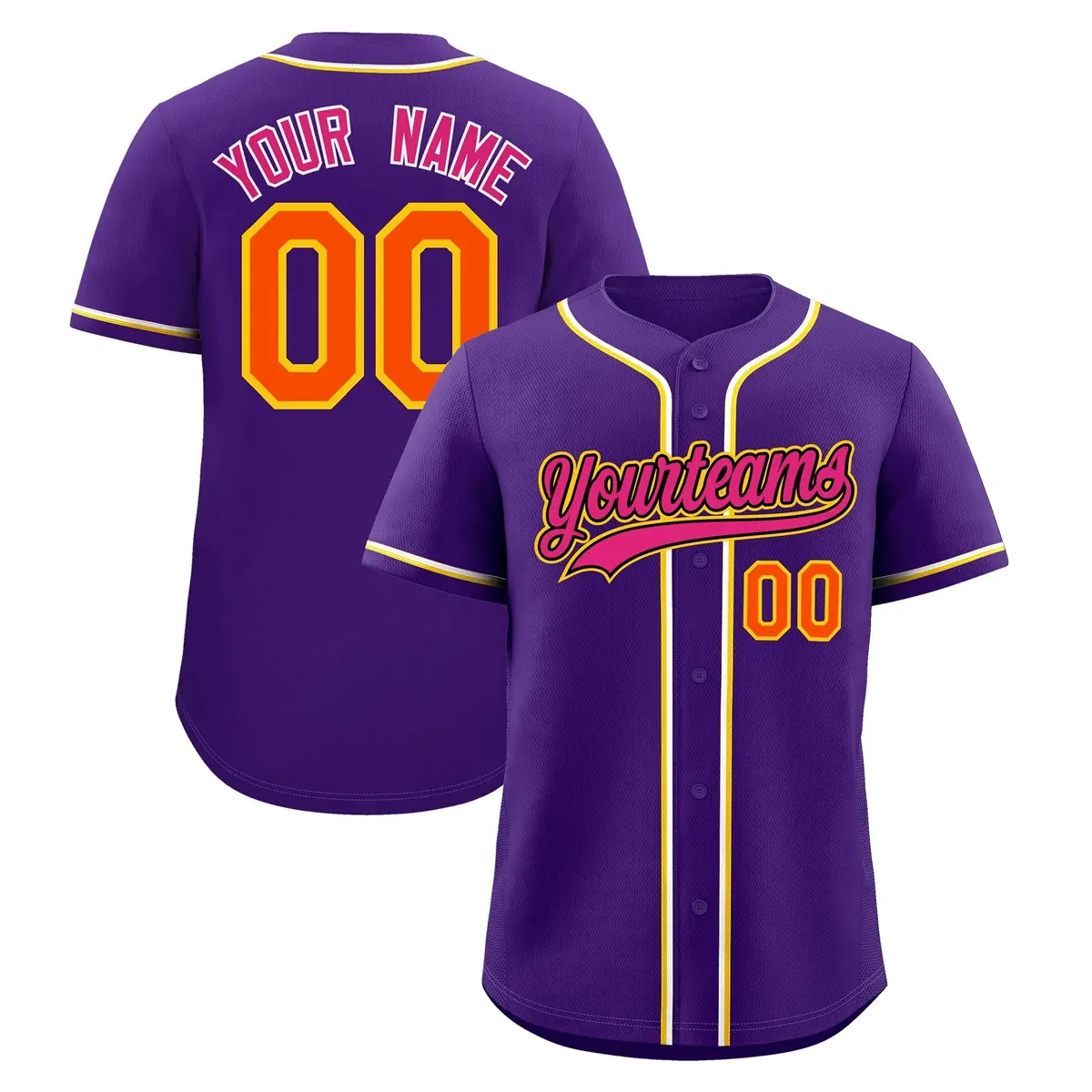 Purple Quick Dry Baseball Jersey