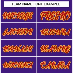 Purple Red-Gold Classic Varsity Full-Snap Letterman Jacket 3
