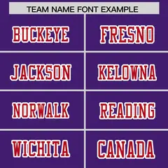 Purple Red Gradient Side Pattern Authentic Football Jersey 3