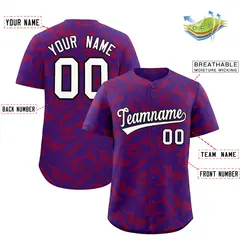 Purple Red Graffiti Pattern Baseball Jersey 2