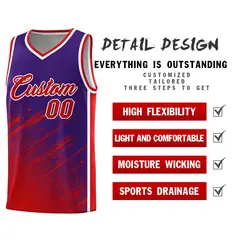 Purple Red Splash Basketball Kit for Practice 2
