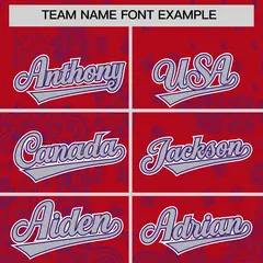 Purple Red White Cashew Flower Graffiti V-Neck Hockey Jersey 3