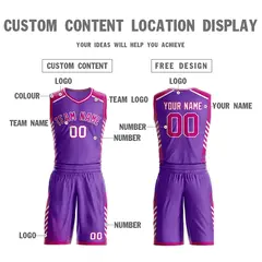 Purple Rose Pink-White Graffiti Bar Element Basketball Jersey 3