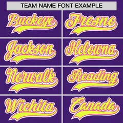 Purple Rose Red Fluorescent Green Baseball Jersey 4