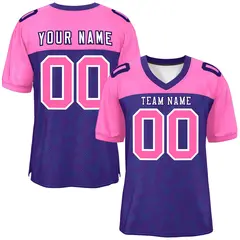 Purple Rose Red Raglan Sleeves Camo Football Jersey