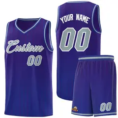 Purple Royal Gradient Stripe Basketball Jersey 1