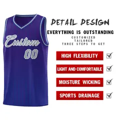 Purple Royal Gradient Stripe Basketball Jersey 2