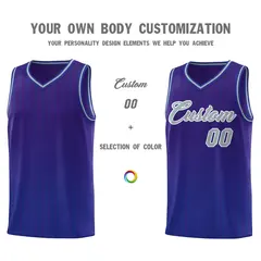 Purple Royal Gradient Stripe Basketball Jersey 3