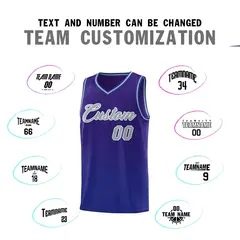 Purple Royal Gradient Stripe Basketball Jersey 4
