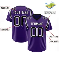 Purple Shoulder Cut Two-Tone Authentic Football Jersey 2