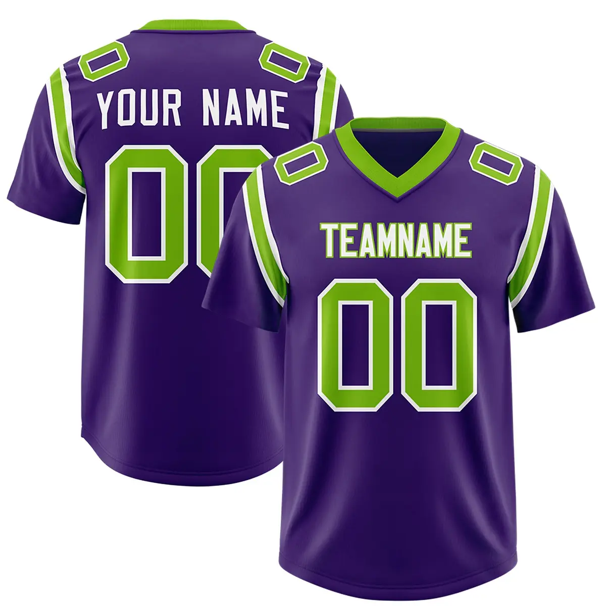 Purple Shoulder Cut Two-Tone Authentic Football Jersey