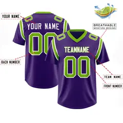 Purple Shoulder Cut Two-Tone Authentic Football Jersey 2