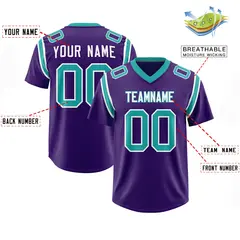 Purple Shoulder Cut Two-Tone Authentic Football Jersey 2