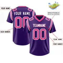 Purple Shoulder Cut Two-Tone Authentic Football Jersey 2