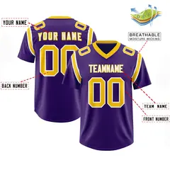 Purple Shoulder Cut Two-Tone Authentic Football Jersey 2